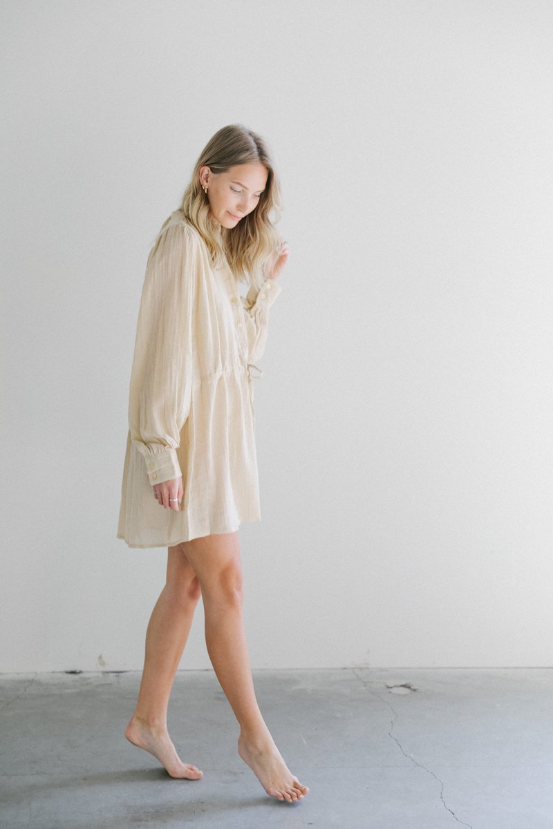 All That Remains Edie Shirt Dress - Almond