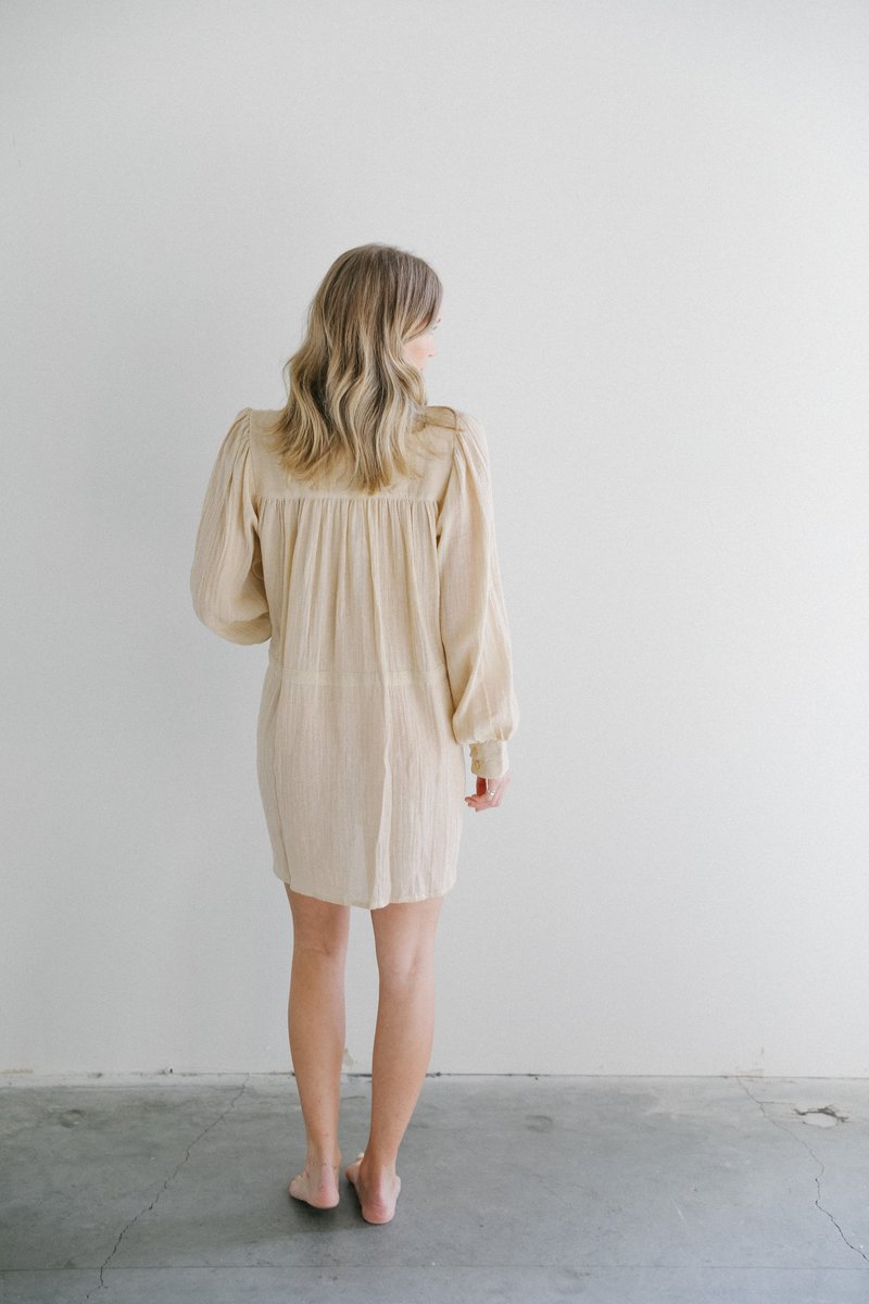 All That Remains Edie Shirt Dress - Almond
