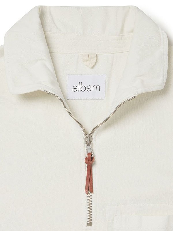Albam Quarter Zip Pullover - Ecru Albam Quarter Zip Pullover - Ecru