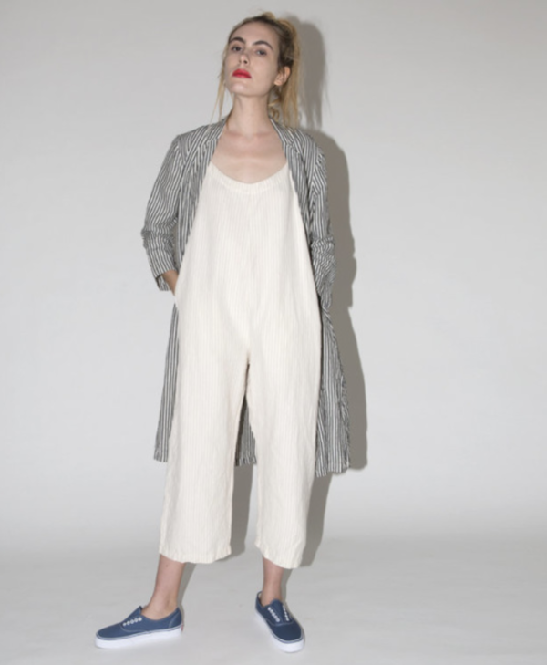 ALI GOLDEN JUMPSUIT - DOVE STRIPED ALI GOLDEN JUMPSUIT - DOVE STRIPED