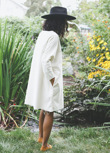 Black Crane - Painter Dress in Cream Black Crane - Painter Dress in Cream
