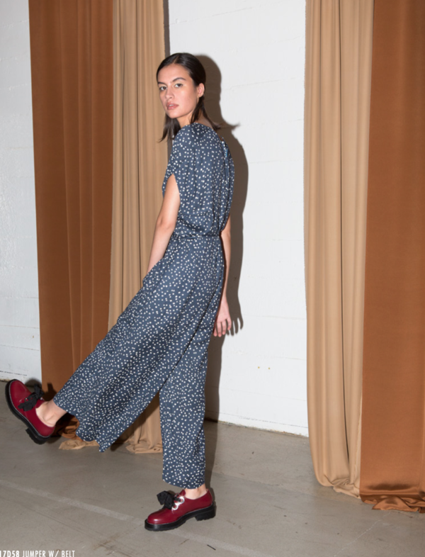 ALI GOLDEN JUMPER W/ BELT - VISCOSE DOT ALI GOLDEN JUMPER W/ BELT - VISCOSE DOT