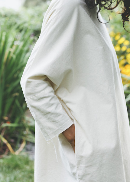 Black Crane - Painter Dress in Cream Black Crane - Painter Dress in Cream