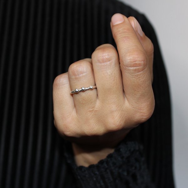 Body Double Studded Ring - sterling silver Body Double Studded Ring - sterling silver