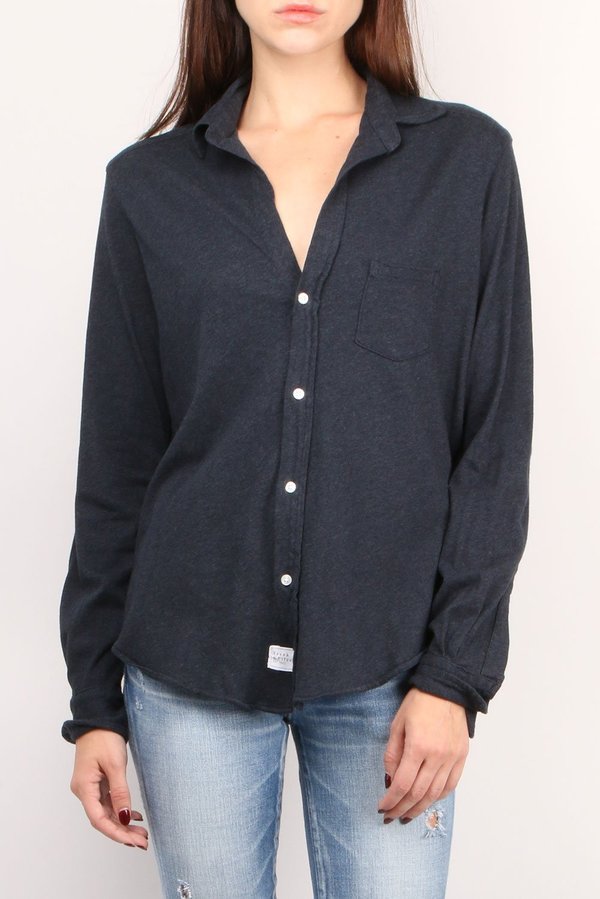 Tee Lab Button Down Shirt - Navy Melange Tee Lab Button Down Shirt - Navy Melange
