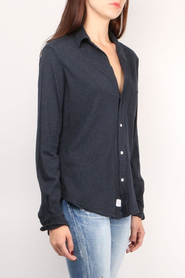 Tee Lab Button Down Shirt - Navy Melange Tee Lab Button Down Shirt - Navy Melange
