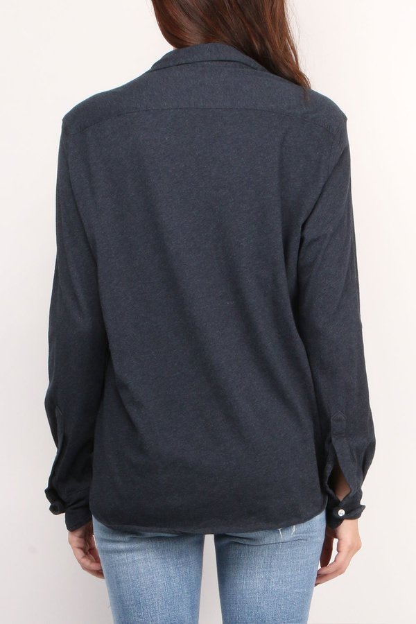 Tee Lab Button Down Shirt - Navy Melange Tee Lab Button Down Shirt - Navy Melange