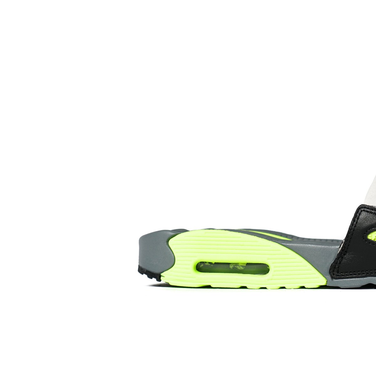 Nike AIR MAX 90 SLIDE SMOKE - GREY/SMOKE GREY-VOLT | Garmentory