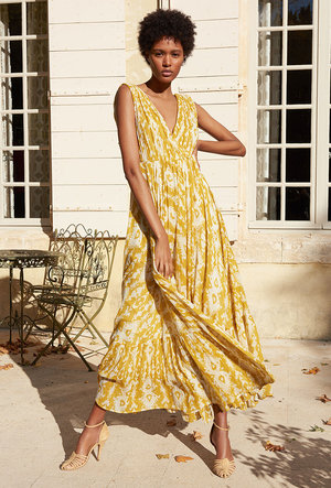 Mes Demoiselles Samarcande Dress - Yellow Sun Mes Demoiselles Samarcande Dress - Yellow Sun