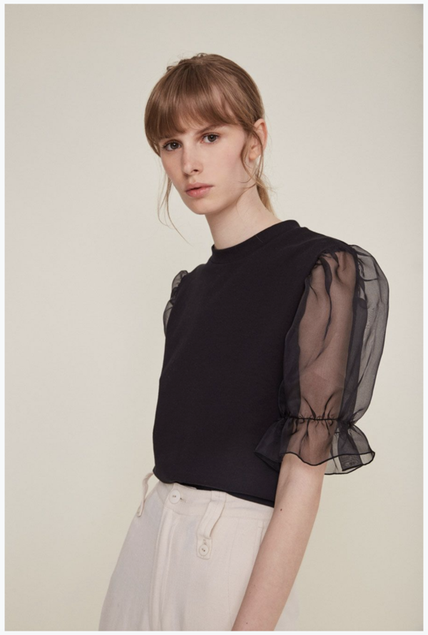 Rita Row Sheer Sleeve Shirt Rita Row Sheer Sleeve Shirt