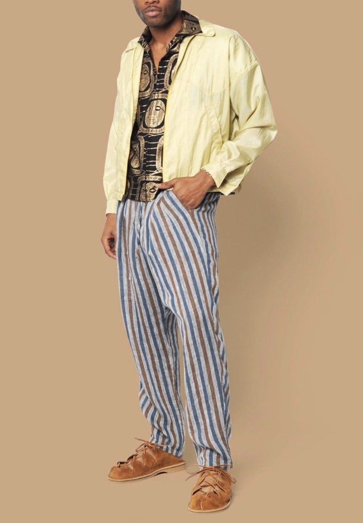 mens linen striped pants