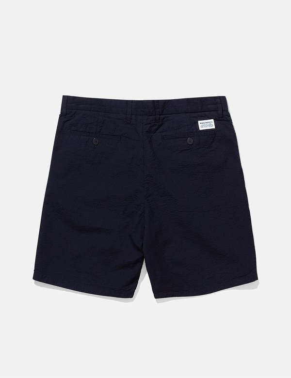Norse Projects Aros Seersucker Shorts - Navy Blue Norse Projects Aros Seersucker Shorts - Navy Blue