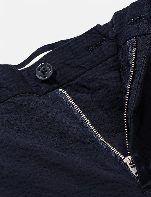 Norse Projects Aros Seersucker Shorts - Navy Blue Norse Projects Aros Seersucker Shorts - Navy Blue