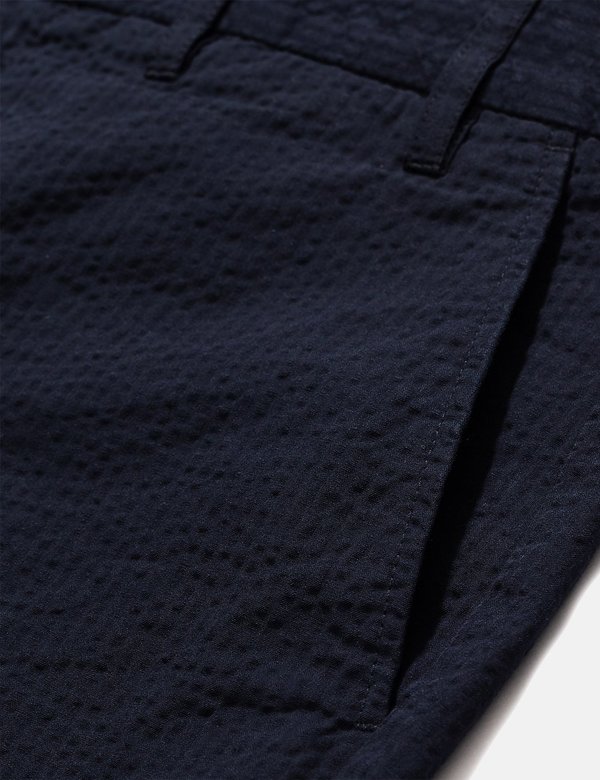 Norse Projects Aros Seersucker Shorts - Navy Blue Norse Projects Aros Seersucker Shorts - Navy Blue