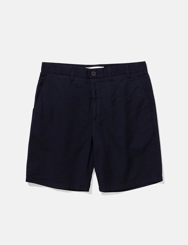 Norse Projects Aros Seersucker Shorts - Navy Blue Norse Projects Aros Seersucker Shorts - Navy Blue