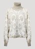 Berenik KNIT JACQUARD SWEATER TURTLENECK - Beige/White - Thumbnail 16