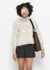 Berenik KNIT JACQUARD SWEATER TURTLENECK - Beige/White - Thumbnail 13