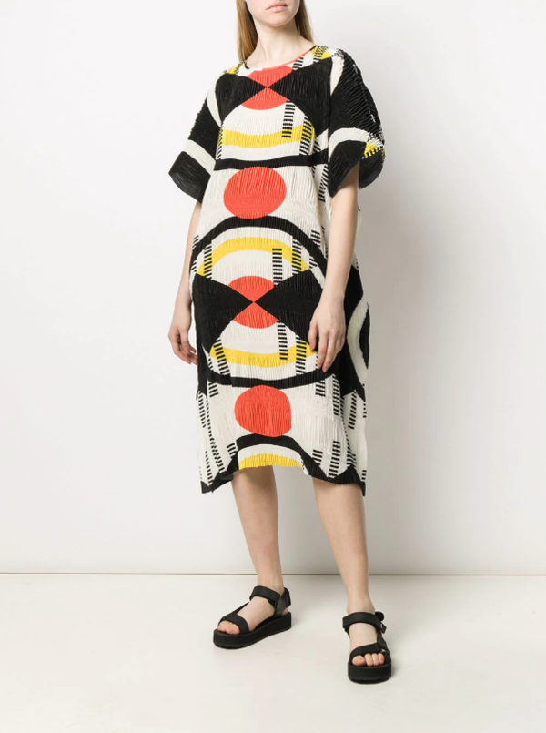 HENRIK VIBSKOV NO.3 Pleated Dress - GEOMETRIC PRINT HENRIK VIBSKOV NO.3 Pleated Dress - GEOMETRIC PRINT