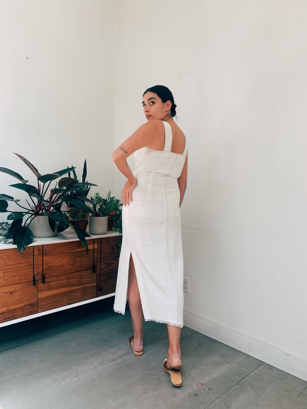 Nanushka Rita Button Down Dress - White Nanushka Rita Button Down Dress - White