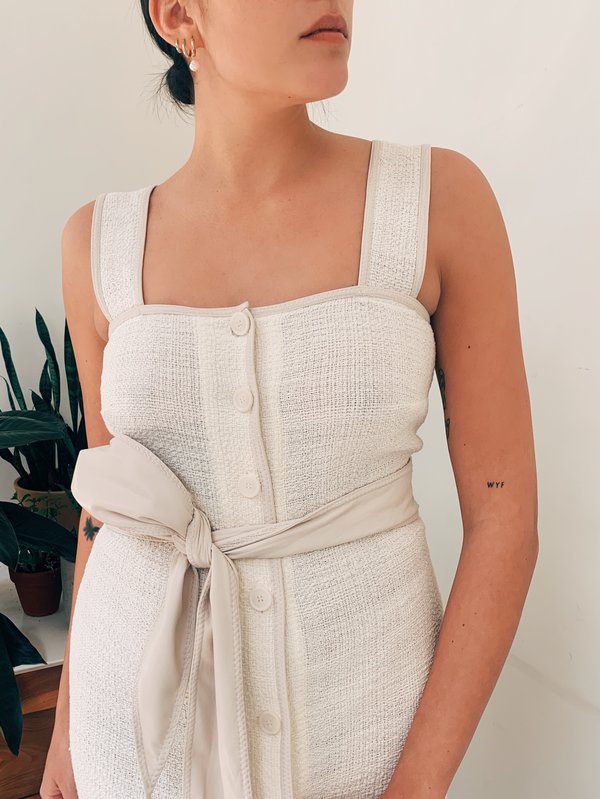 Nanushka Rita Button Down Dress - White Nanushka Rita Button Down Dress - White