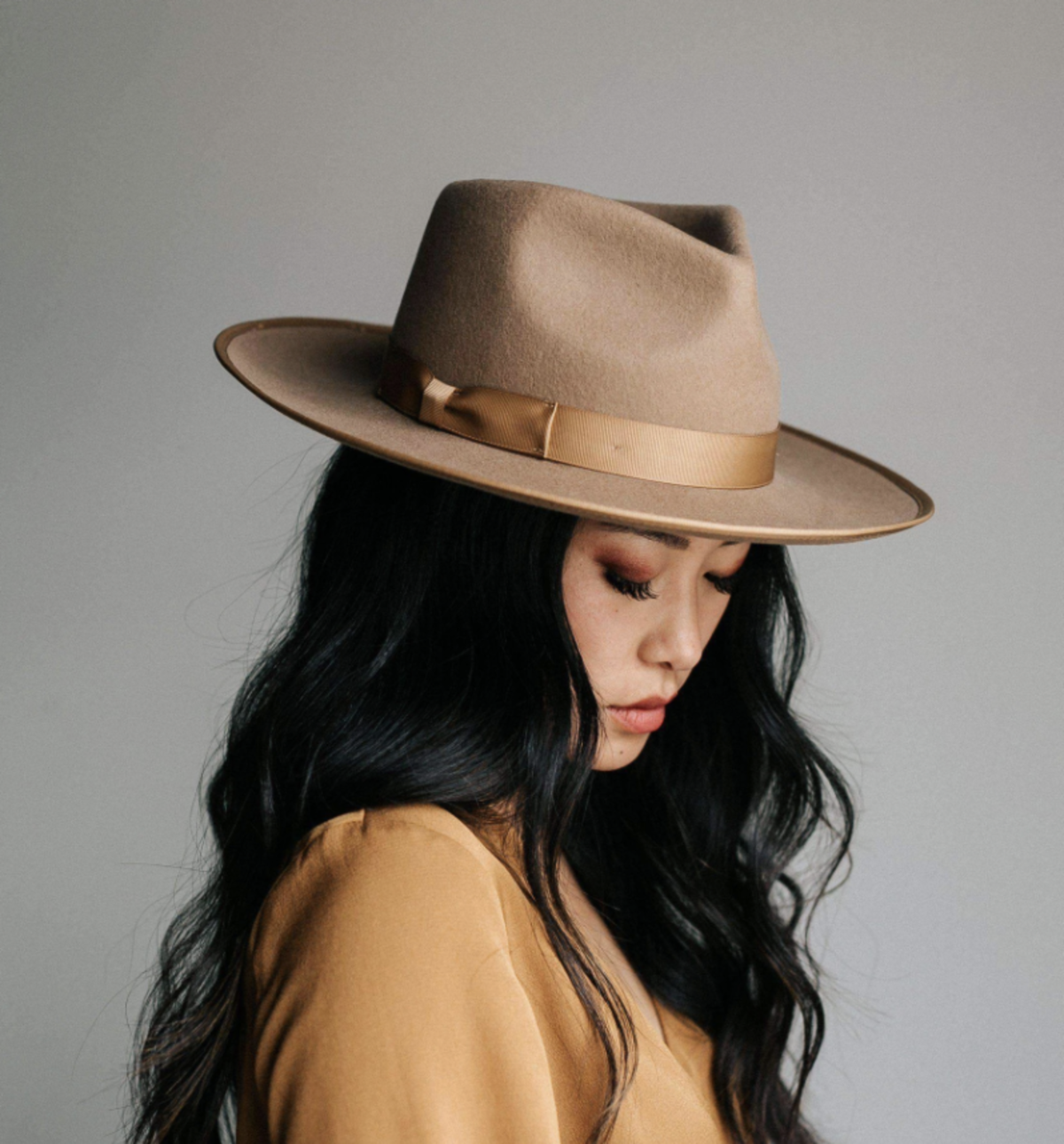 Lack of Color Zulu Tan Brown Wool Wide Brim Hat Festival Outfit | Size 55CM / S Lack Of Color 100% Australian Wool Wide Brim Fedora Rancher  main image 2