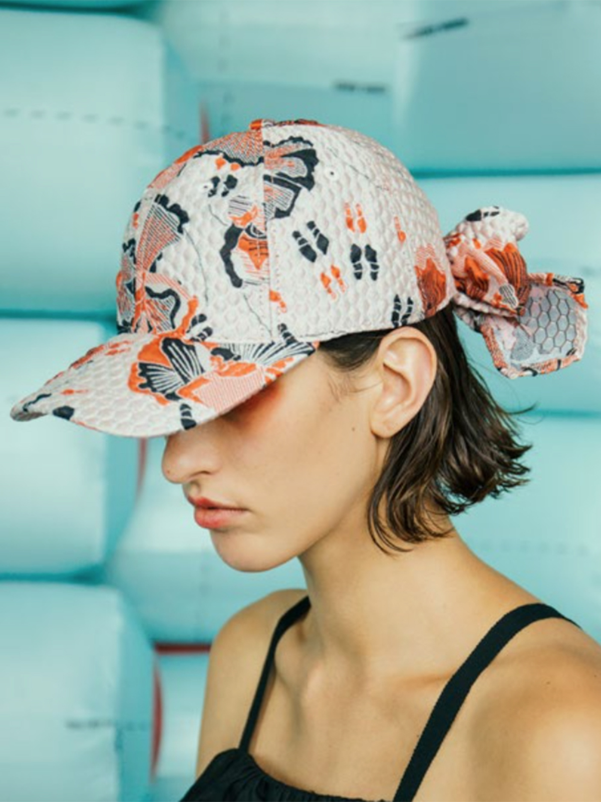 HENRIK VIBSKOV ストローHAT Henrik Vibskov Farmer Hat in Blue Panama — Aggregate Supply
