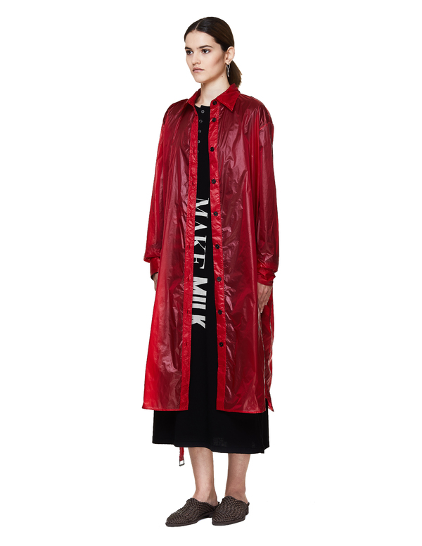 Ann Demeulemeester Transparent Rain Coat - Red Ann Demeulemeester Transparent Rain Coat - Red