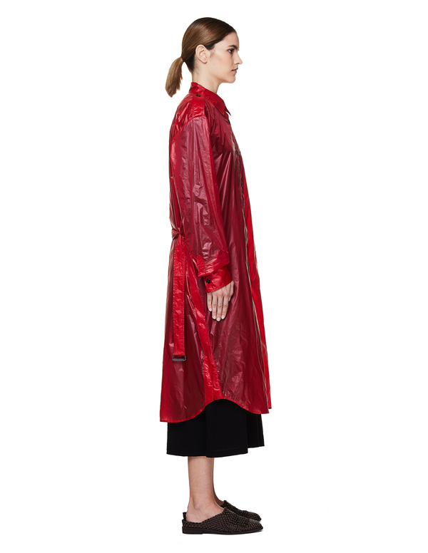 Ann Demeulemeester Transparent Rain Coat - Red Ann Demeulemeester Transparent Rain Coat - Red