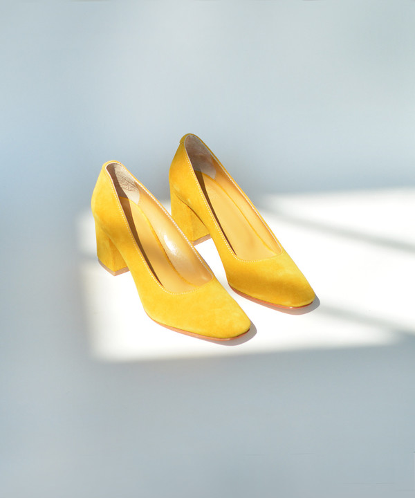 Maryam Nassir Zadeh Mustard Suede Maryam Pump Garmentory