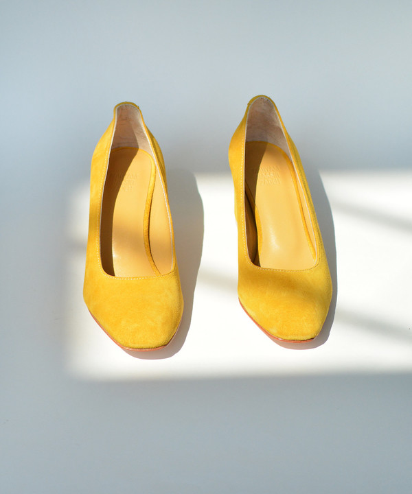 Maryam Nassir Zadeh Mustard Suede Maryam Pump Garmentory