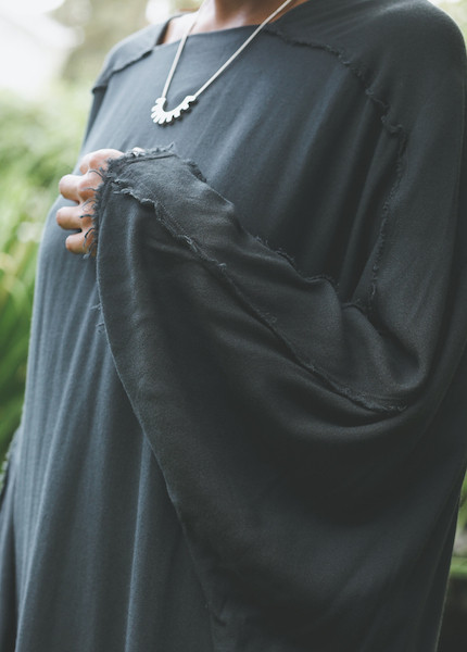 Black Crane Dome Dress in Dark Shadow Black Crane Dome Dress in Dark Shadow