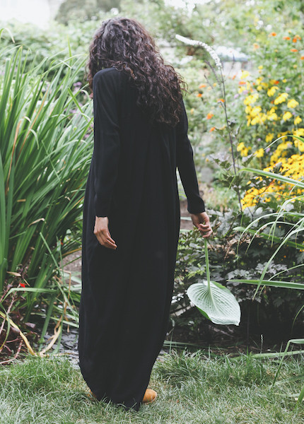 Black Crane - Pleated Cocoon Dress in Black Black Crane - Pleated Cocoon Dress in Black