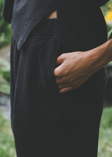 Black Crane - Quilted Pant in Black Black Crane - Quilted Pant in Black