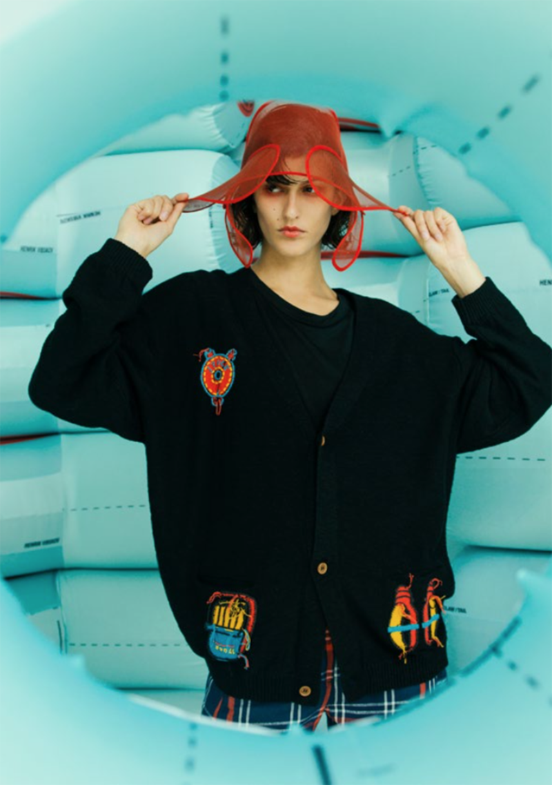 Henrik Vibskov Fisherman Cardigan Black Garmentory