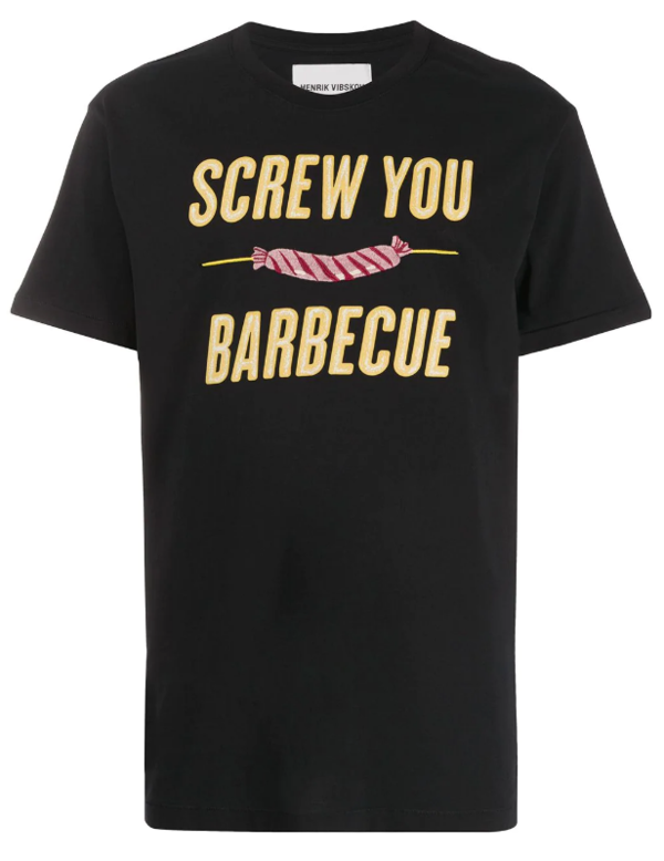 Henrik Vibskov Screw U BBQ T Shirt - Black Henrik Vibskov Screw U BBQ T Shirt - Black