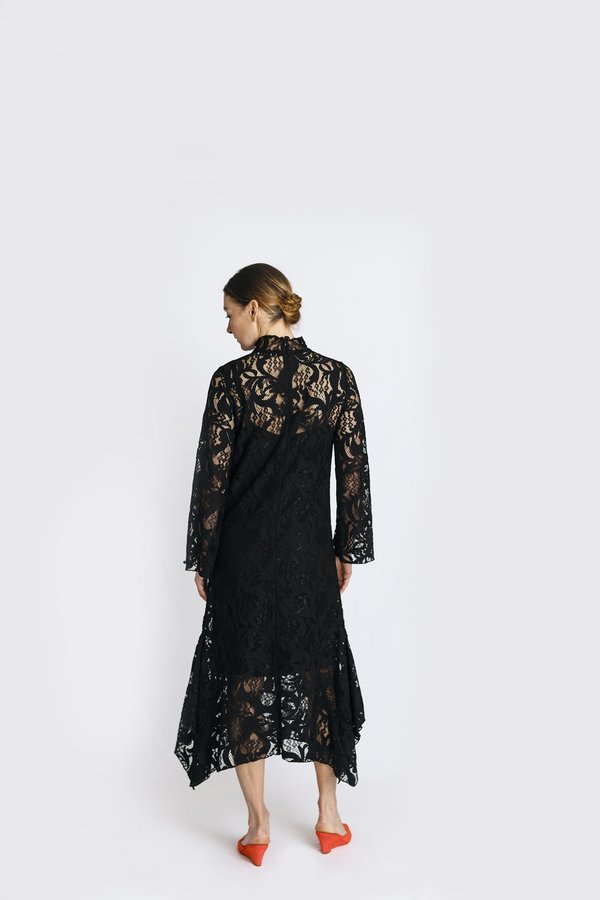 knee length dresses for ladies Odette Lace Midi Dress