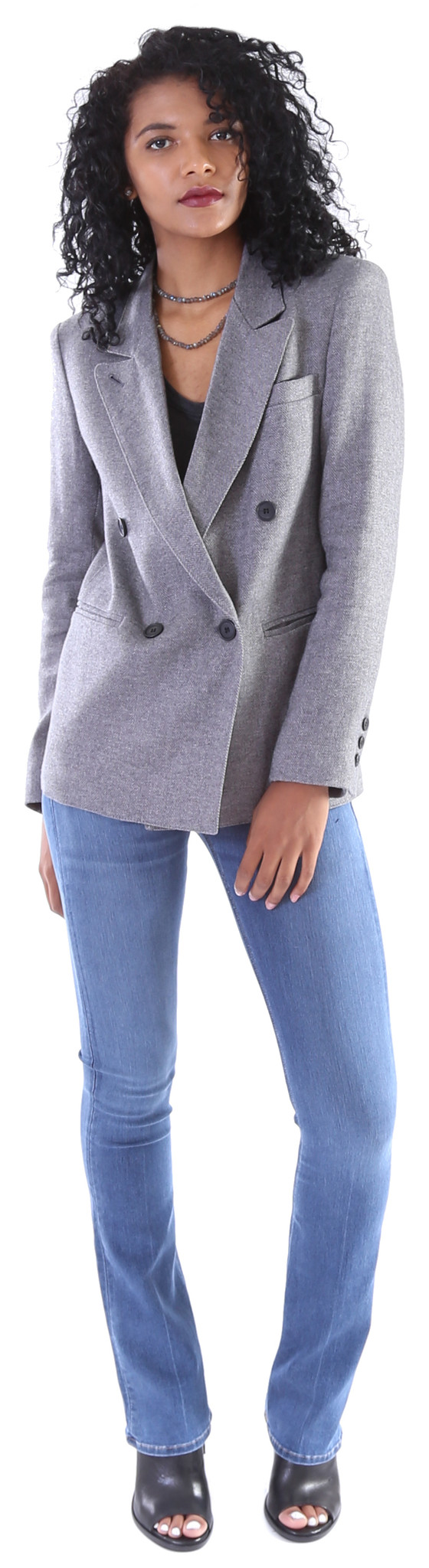 Smythe Double Breasted Blazer w/ Detachable Faux Fur Smythe Double Breasted Blazer w/ Detachable Faux Fur