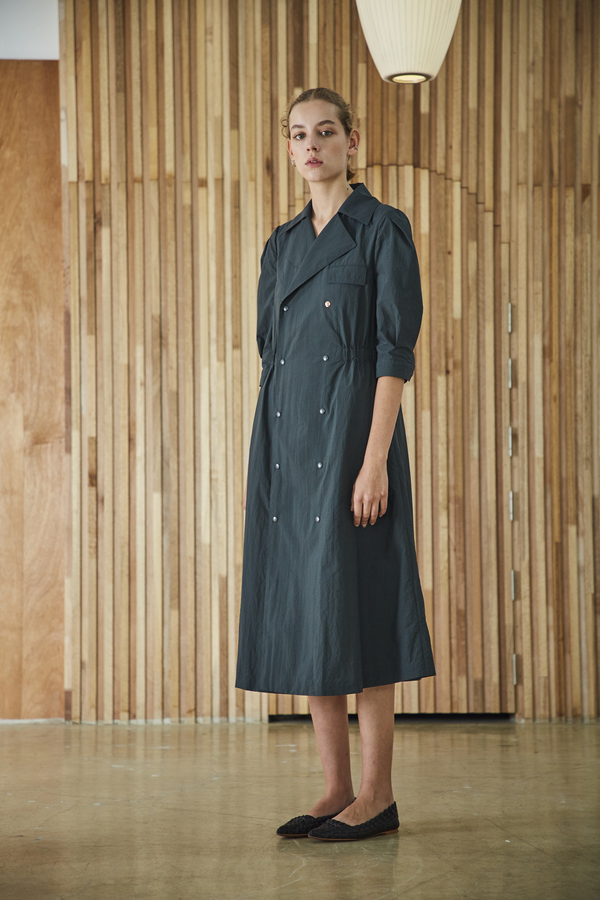 Maison De Ines TRENCH COAT DRESS - green Maison De Ines TRENCH COAT DRESS - green