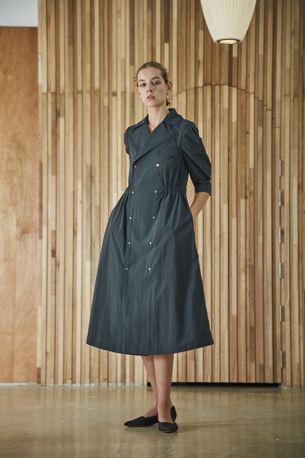 Maison De Ines TRENCH COAT DRESS - green Maison De Ines TRENCH COAT DRESS - green