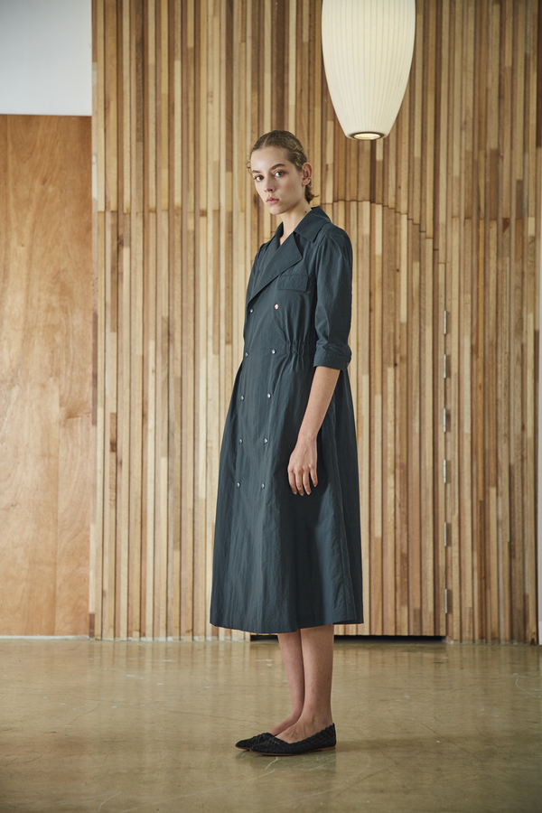 Maison De Ines TRENCH COAT DRESS - green Maison De Ines TRENCH COAT DRESS - green