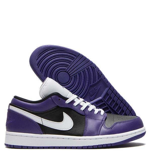 Jordan 1 Low Court Sneaker - Purple/White Jordan 1 Low Court Sneaker - Purple/White