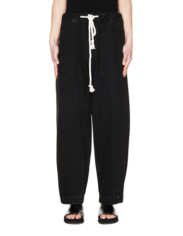 Ann Demeulemeester Cotton Jeans - Black Ann Demeulemeester Cotton Jeans - Black