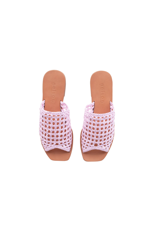 Nelson Made Helena Woven Slide - Lilac Nelson Made Helena Woven Slide - Lilac