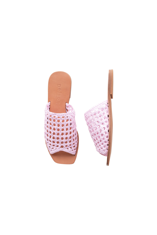 Nelson Made Helena Woven Slide - Lilac Nelson Made Helena Woven Slide - Lilac