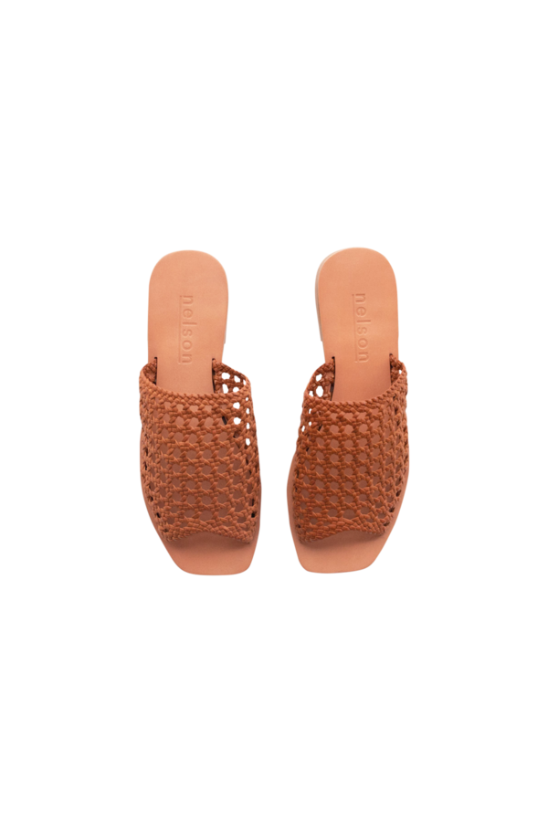 Nelson Made Helena Woven Slide - Tan Nelson Made Helena Woven Slide - Tan