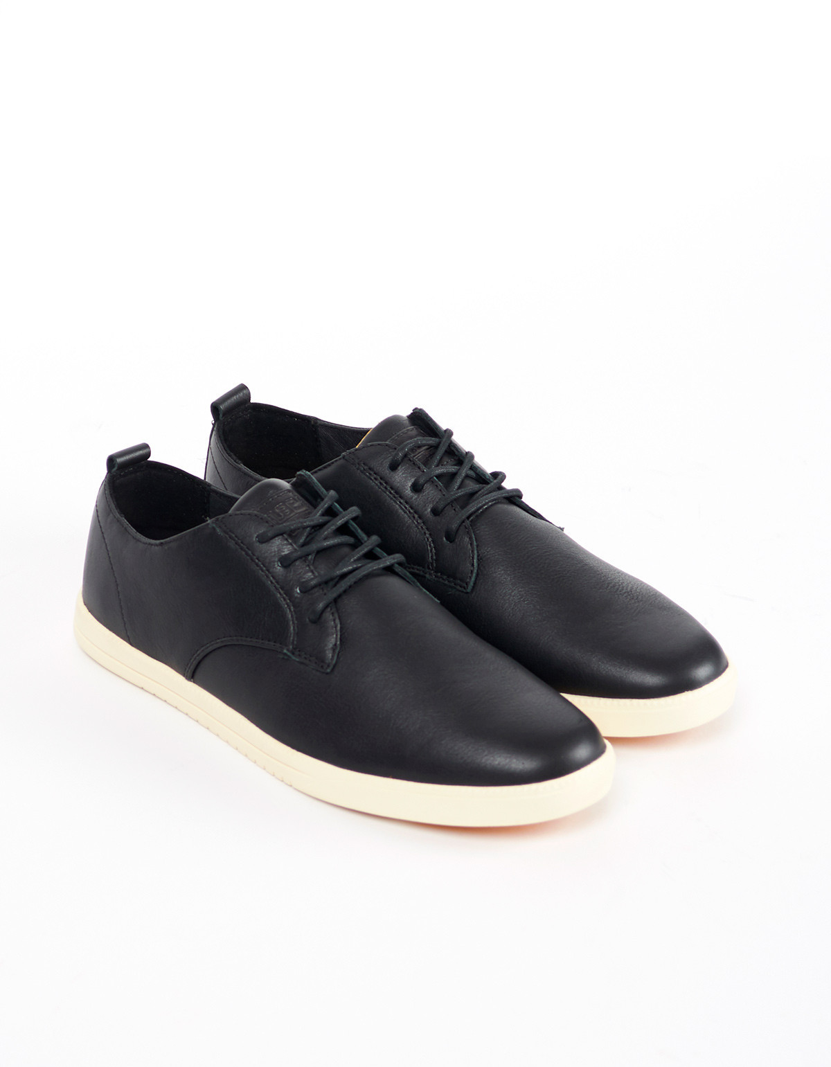 Clae Ellington Black Leather Men\'s Oxfords with Cream Soles ELLINGTON SP main image 4