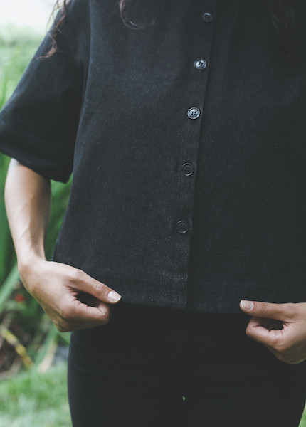 Ursa Minor - Tilly Denim Blouse in Black Denim Ursa Minor - Tilly Denim Blouse in Black Denim