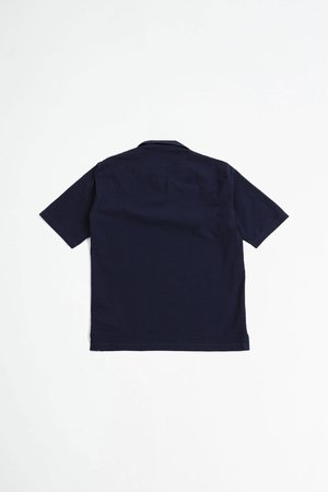 Officine Generale Yann popover shirt - navy Officine Generale Yann popover shirt - navy