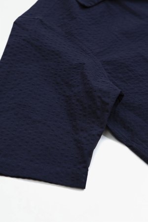 Officine Generale Yann popover shirt - navy Officine Generale Yann popover shirt - navy