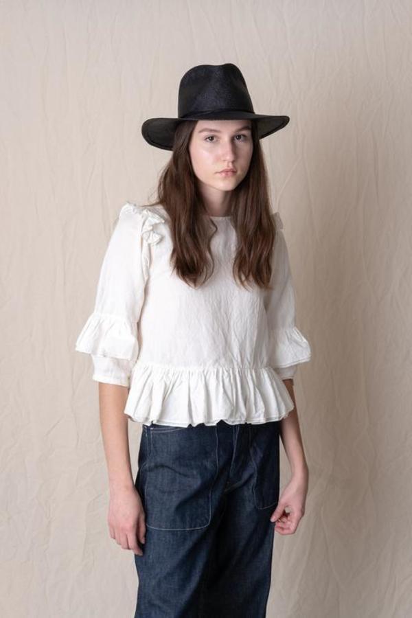 Brookes Boswell Prescott in Panama Straw - Black Brookes Boswell Prescott in Panama Straw - Black